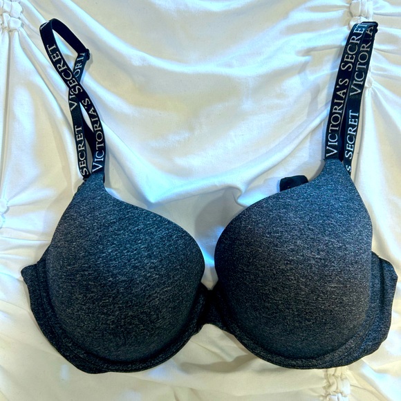 Victorias Secret THE T-SHIRT Push-Up Bra Heather Grey - Picture 1 of 9